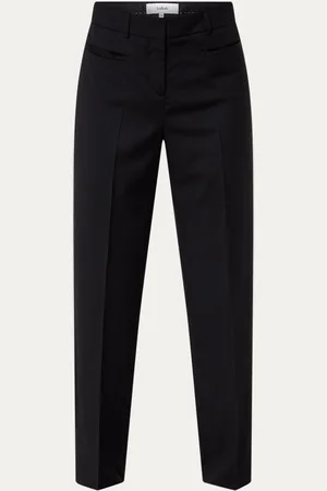 Bash Vamore high waist straight fit pantalon van scheerwol