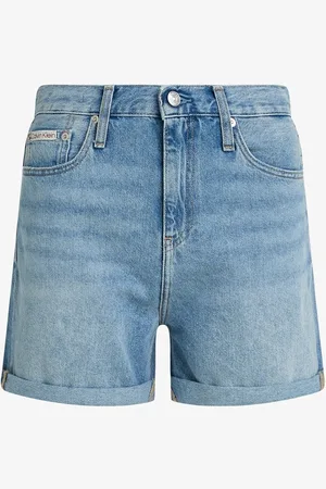 Calvin Klein Mid waist korte mom jeans met steekzakken