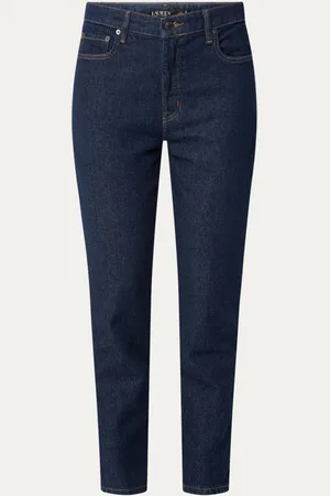 Ralph Lauren Mid waist slim fit jeans met donkere wassing