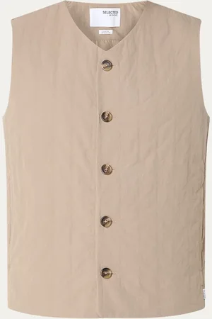SELECTED Halbert gilet met steekzakken