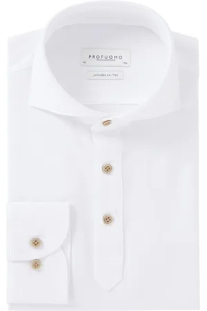 Profuomo Japanese knitted regular fit polo met stretch