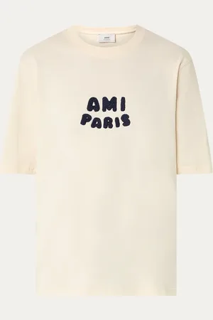 Ami T-shirt van biologisch katoen met logoborduring