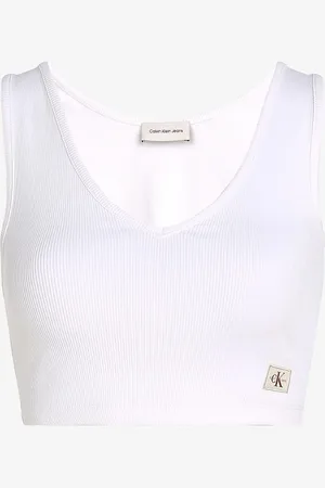 Calvin Klein Top van rib stof