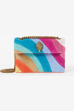 Kurt Geiger Mini Kensington schoudertas van suède met strass