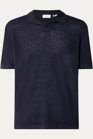 Les Deux Emmanuel regular fit polo in linnenblend