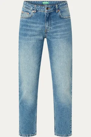 Benetton High waist tapered fit cropped jeans
