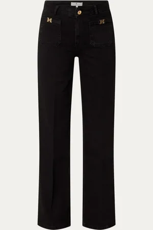 Fifth House Brooklyn high waist straight leg jeans met gekleurde wassing