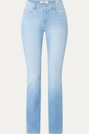 Brax Shakira high waist straight leg jeans met steekzakken