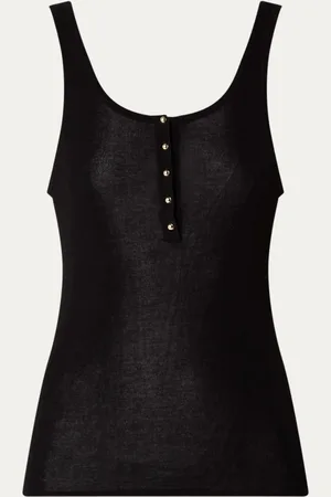 Sandro Semi-transparante tanktop met sierknopen