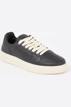 Represent Initial sneaker van leer met structuur