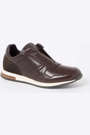Dune Triology sneaker van leer met suède details