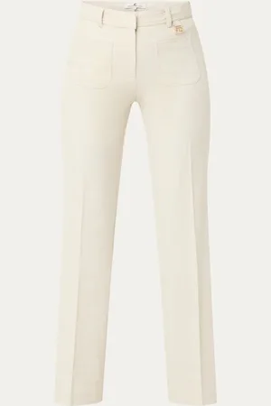 Fifth House Gabriel high waist flared fit pantalon met opgestikte zakken