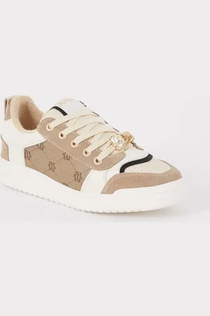 Josh V Maeve sneaker van leer met logoprint