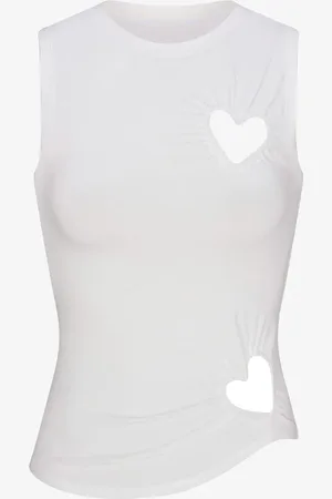 SKIMS Cotton Jersey mouwloze top met cut-out details