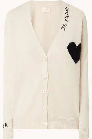 Zadig & Voltaire Fijngebreid vest van kasjmier met print