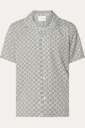 Les Deux Foulard regular fit overhemd van lyocell met grafische print