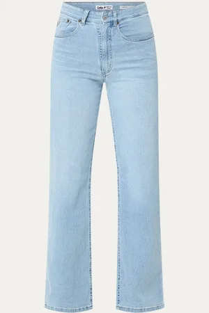 Lois Rosa Brando high waist straight leg jeans met lichte wassing