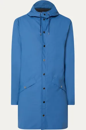 Rains Long Jacket W3 regenjas met capuchon en steekzakken