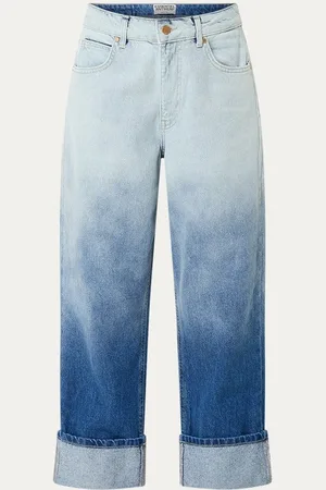 Essentiel Antwerp Habille high waist loose fit cropped jeans met dip-dye dessin
