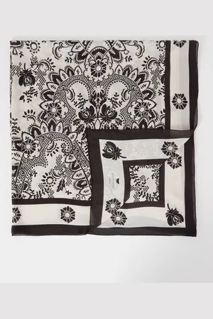 Max Mara Sjaal in zijdeblend met print 130 x 130 cm