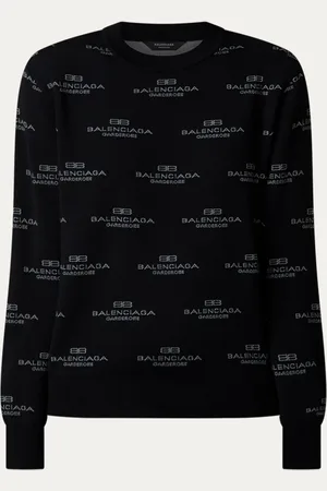 Balenciaga Sweater in wolblend met ingebreid logo