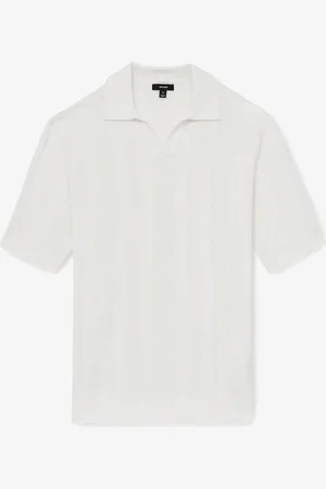 Reiss Kansas regular fit fijngebreide polo met structuur