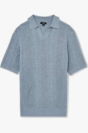 Reiss Kansas regular fit fijngebreide polo met structuur