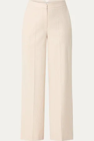 Aaiko Sonja high waist wide fit pantalon met krijtstreep