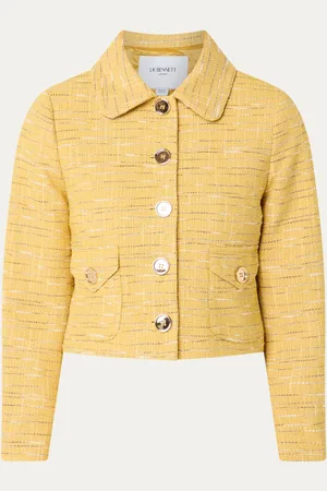 L.K. Bennett Varley cropped jack met tweed-look en klepzakken