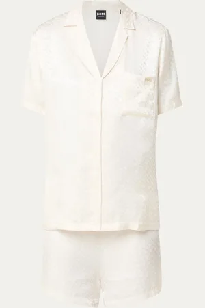 HUGO BOSS Monogram pyjamaset met grafische print en borstzak