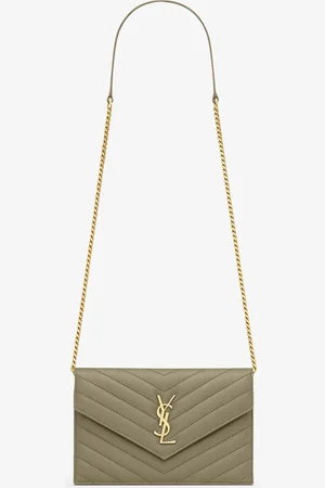 Saint Laurent Envelope crossbodytas van lamsleer