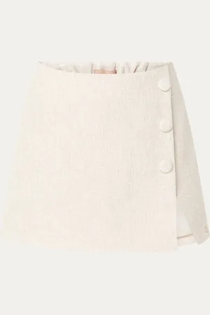 Josh V Lotti mini broekrok met tweed-look en lurex