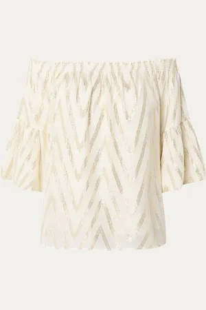Bruuns Bazaar CollardBBCarlis off shoulder top met lurex