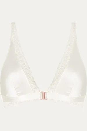 Simone Pérèle Symphonie bralette van satijn met kant