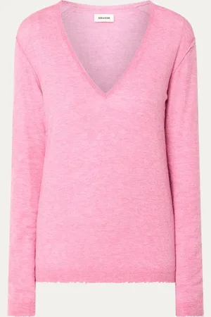 Zadig & Voltaire Vivi fijngebreide oversized pullover van kasjmier met V-hals