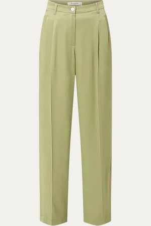 beaumont James high waist wide fit pantalon van satijn met steekzakken