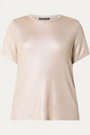 Expresso T-shirt met metallic finish