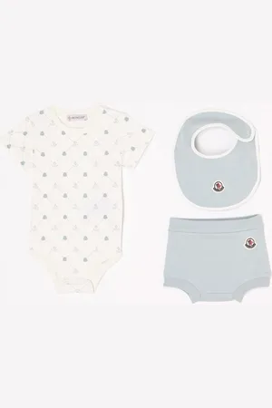 Moncler Set van romper met bloomer en slab 3-delig