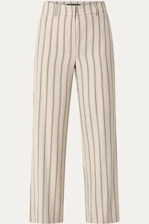 Expresso High waist wide fit pantalon in lyocellblend met streepprint