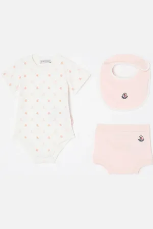 Moncler Set van romper met bloomer en slab 3-delig