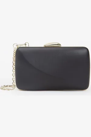 L.K. Bennett Charlotte clutch van leer met afneembare schouderriem