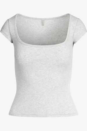 SKIMS Cotton Jersey t-shirt met rechthoekige hals
