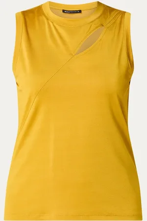 Expresso Top van jersey met cut-out detail