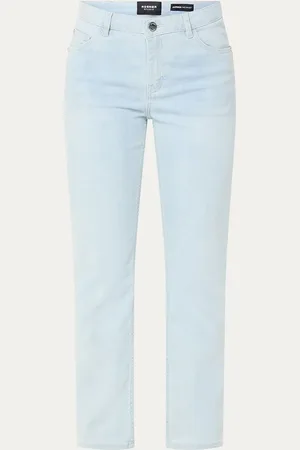 Rosner Antonia mid waist slim fit cropped jeans met lichte wassing