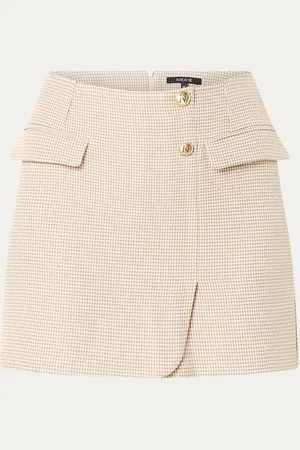 NIKKIE. Indiana mini rok met pied-de-poule dessin en strass
