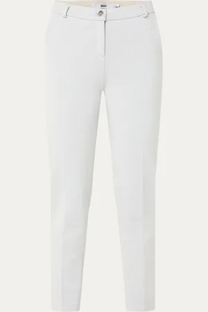 Brax Maron mid waist tapered fit cropped pantalon