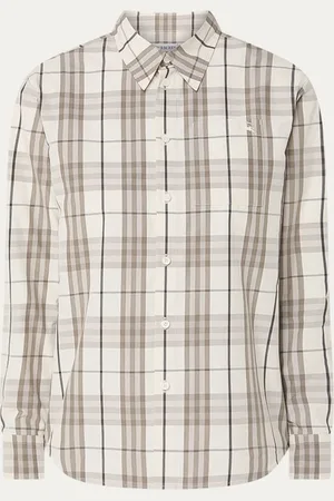 Burberry Blouse met ruitdessin en borstzak