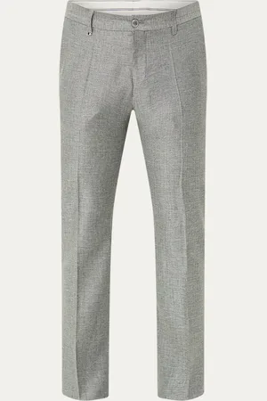 HUGO BOSS C-Genius-252 slim fit pantalon in linnenblend met steekzakken