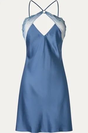 Chantelle Slipdress van satijn met kant