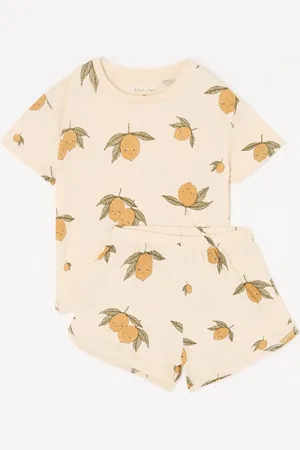 Konges Sløjd Famo set van T-shirt met korte broek van biologisch katoen 2-delig